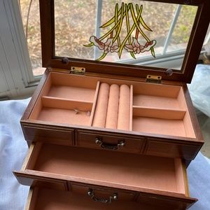 Wooden Jewelry Box (3 Drawers)